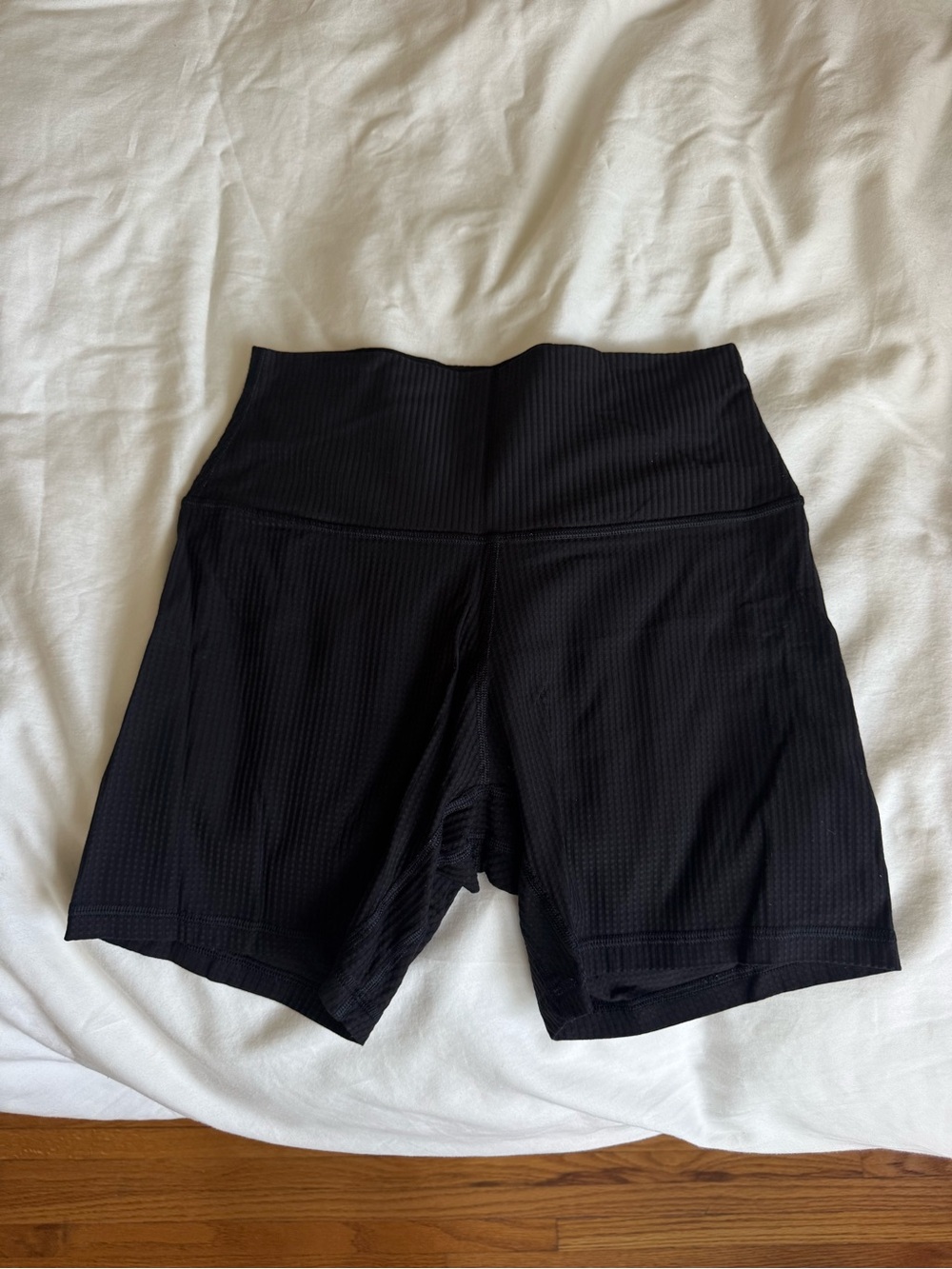 Lululemon High-Waist checkered texture Black Women’s Bike Shorts